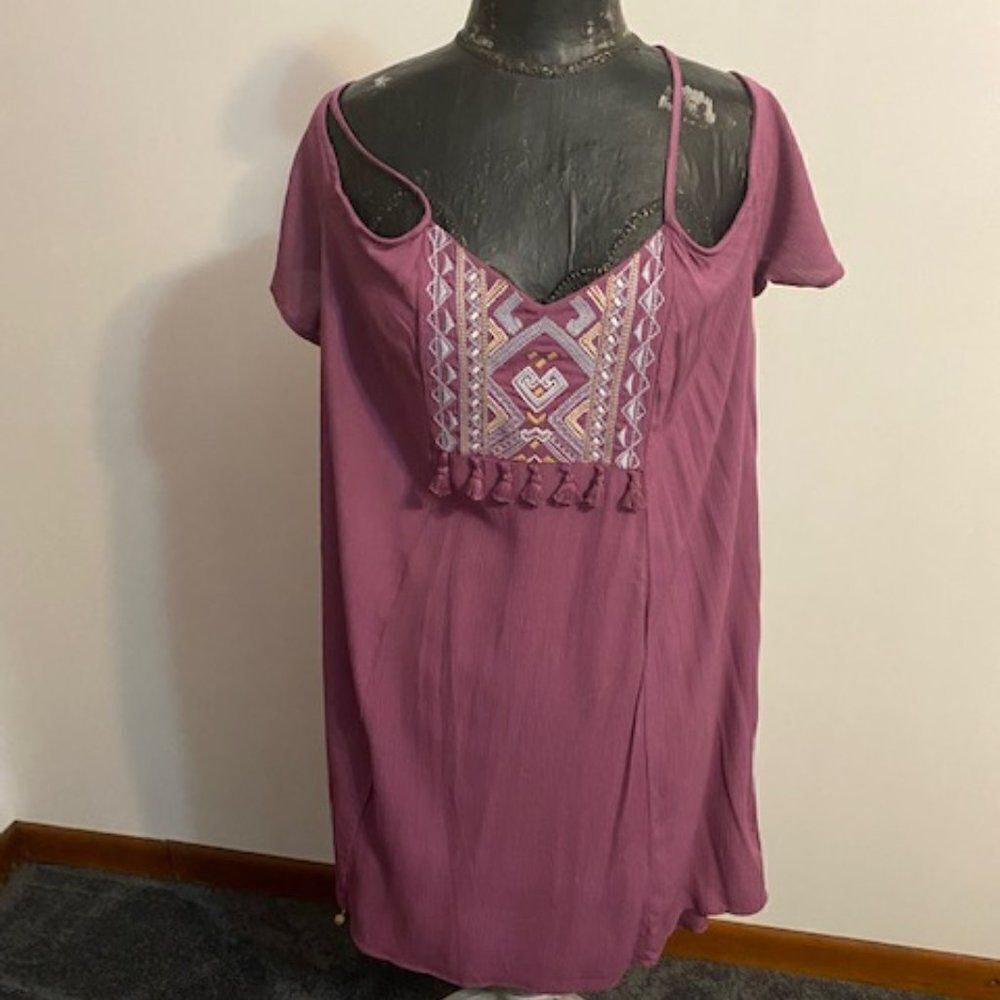 Knox Rose Establish Violet embroidered sundress, size XXL